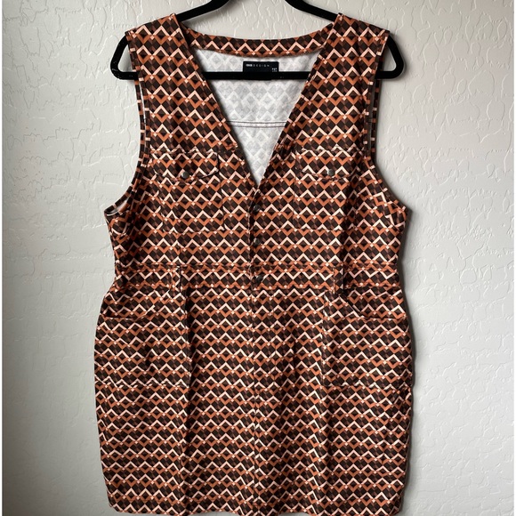 Retro Style ASOS Mod Mini Dress Size 14 - Picture 1 of 4